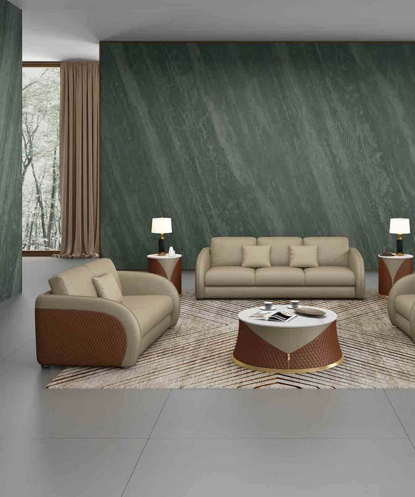 European Furniture - Noir 2 Piece Living Room Set in Sand Beige & Brown - 90880-2SET - GreatFurnitureDeal