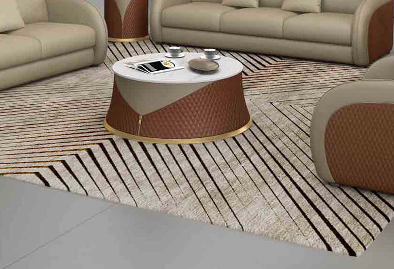 European Furniture - Noir Coffee Table in Sand Beige & Brown - 27992-CT - GreatFurnitureDeal