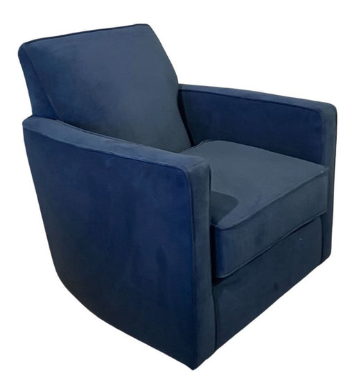 Southern Home Furnishings - Harmer Platinum Swivel Glider Chair in Teal/White - 402-G Bella Midnight - GreatFurnitureDeal