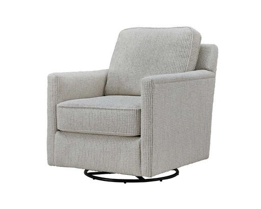 Southern Home Furnishings - Hogan Cotton Swivel Glider Chair in Grey - 21-02G Poof Cotton Swivel Glider - GreatFurnitureDeal