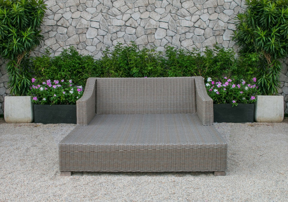 VIG Furniture - Renava Pismo Outdoor Beige Wicker Sunbed - VGATRABD-108-BGE
