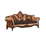 European Furniture - Raffaello Luxury Sofa in Black & Antique Dark Gold Leaf - 41024-S