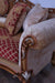 European Furniture - Raffaello III Luxury Loveseat in Red & Gold - 41022-L - GreatFurnitureDeal