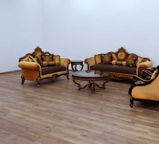 European Furniture - Raffaello 2 Piece Living Room Set in Black Gold - 41024-2SET - GreatFurnitureDeal