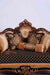European Furniture - Raffaello Luxury Loveseat in Black & Antique Dark Gold Leaf - 41024-L
