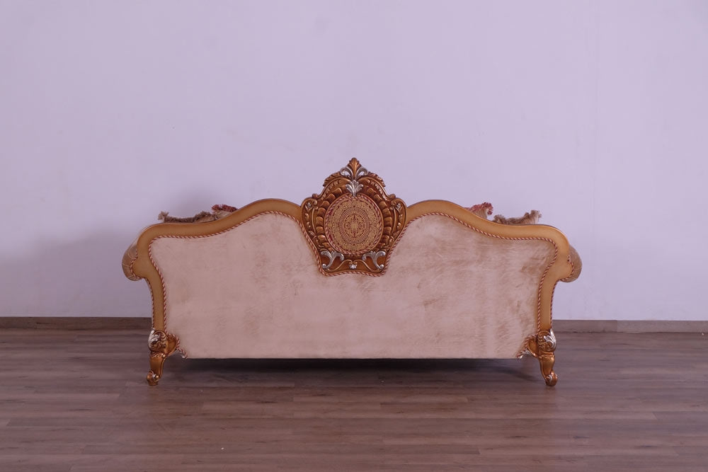 European Furniture - Raffaello III 2 Piece Luxury Sofa Set in Red & Gold - 41022-SL - GreatFurnitureDeal