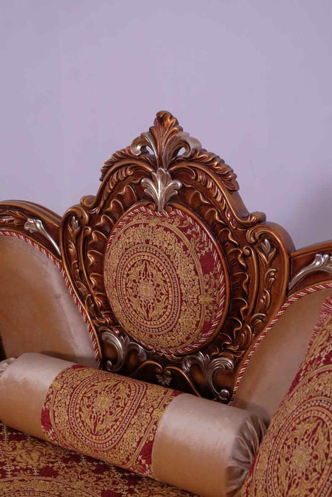 European Furniture - Raffaello III Luxury Sofa in Red & Gold - 41022-S - GreatFurnitureDeal