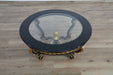European Furniture - Raffaello Coffee Table in Black & Antique Dark Gold Leaf - 41024-CT
