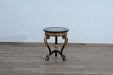 European Furniture - Raffaello Side Table in Black & Antique Dark Gold Leaf - 41024-ET - GreatFurnitureDeal