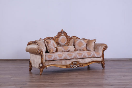 European Furniture - Raffaello 3 Piece Living Room Set in Beige Gold - 41026-3SET - GreatFurnitureDeal