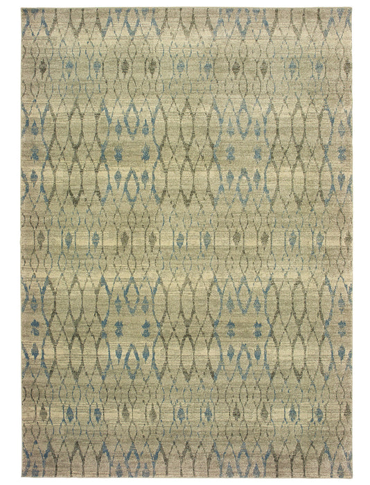 Oriental Weavers - Raleigh Ivory/ Blue Area Rug - 1807H - GreatFurnitureDeal