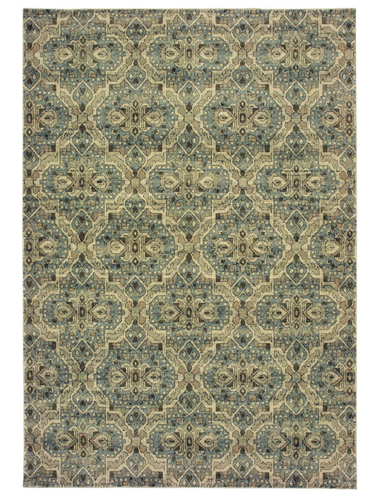 Oriental Weavers - Raleigh Ivory/ Blue Area Rug - 4927L - GreatFurnitureDeal