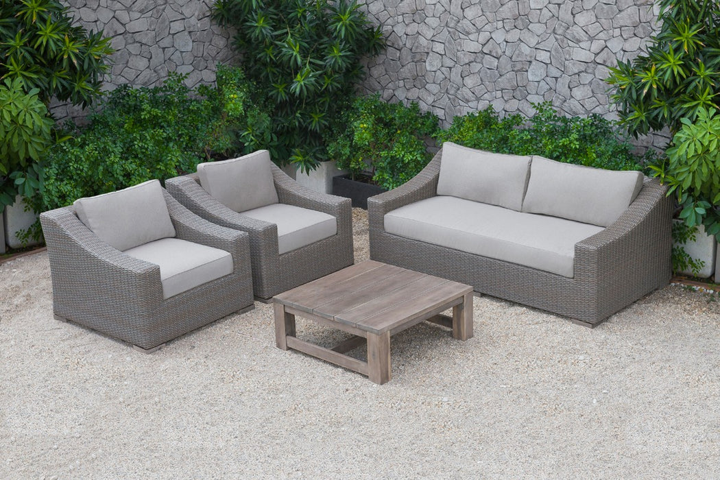 VIG Furniture - Renava Palisades Outdoor Beige Wicker Sofa Set - VGATRASF-125-BGE - GreatFurnitureDeal