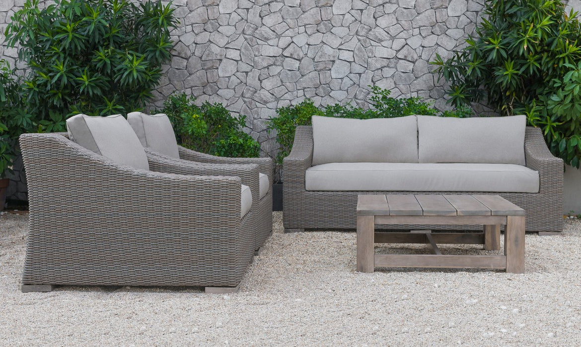 VIG Furniture - Renava Palisades Outdoor Beige Wicker Sofa Set - VGATRASF-125-BGE - GreatFurnitureDeal
