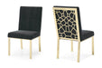 VIG Furniture - Modrest Reba Modern Black Velvet & Gold Dining Chair (Set of 2) - VGVCB0258G-BLK - GreatFurnitureDeal
