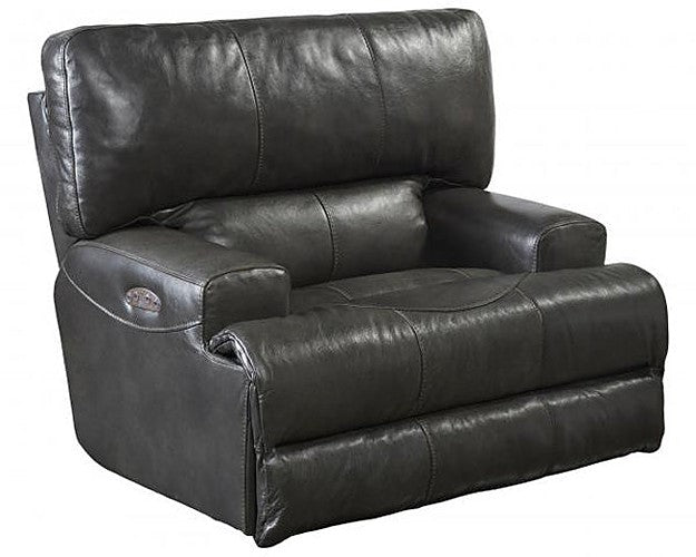Catnapper - Wembley 3 Piece Lay Flat Reclining Living Room Set in Steel - 4581-STEEL-3SET - GreatFurnitureDeal