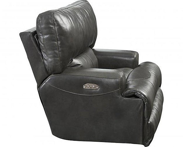 Catnapper - Wembley 3 Piece Lay Flat Reclining Living Room Set in Steel - 4581-STEEL-3SET - GreatFurnitureDeal