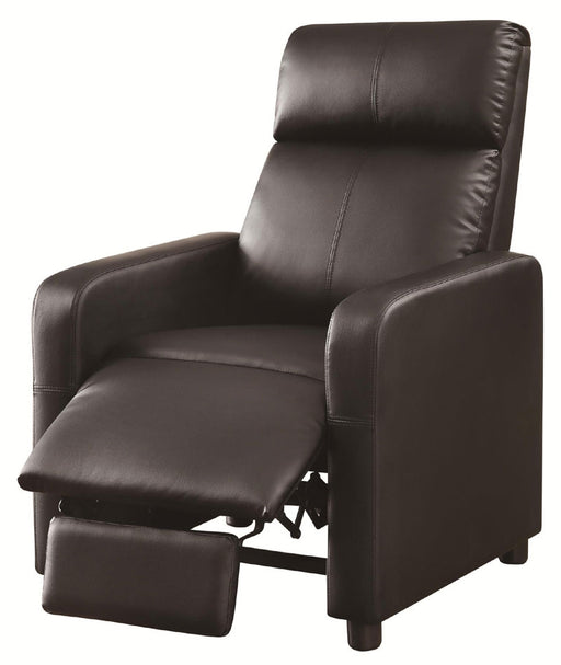 Coaster Furniture - Black Push Back Recliner - 600181