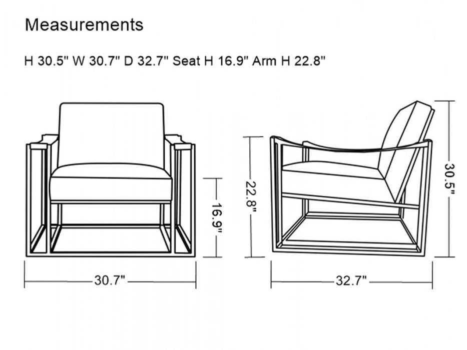 VIG Furniture - Modrest Larson Modern White Leatherette Accent Chair - VGRH-RHS-AC-205-WHT-STL - GreatFurnitureDeal