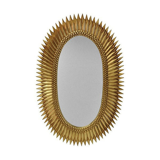 Worlds Away - Oval Starburst Mirror In Gold Leaf - RITA G