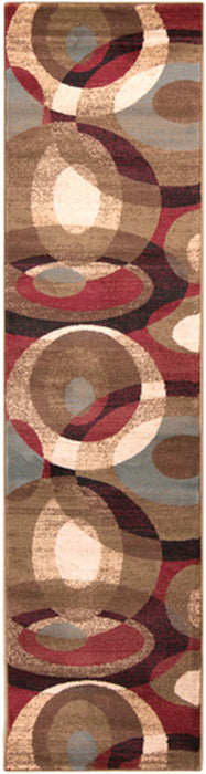 Surya Rugs - Riley Red, Brown Area Rug - RLY5007 - 2' x 7'5" - GreatFurnitureDeal