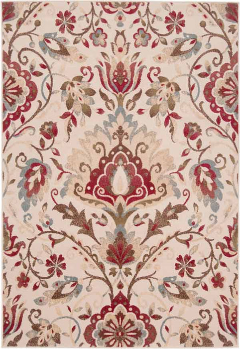 Surya Rugs - Riley Red, Brown Area Rug - RLY5017 - 4' x 5'5" - GreatFurnitureDeal
