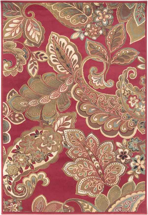 Surya Rugs - Riley Red, Brown Area Rug - RLY5020 - 7'10" x 10'10" - GreatFurnitureDeal