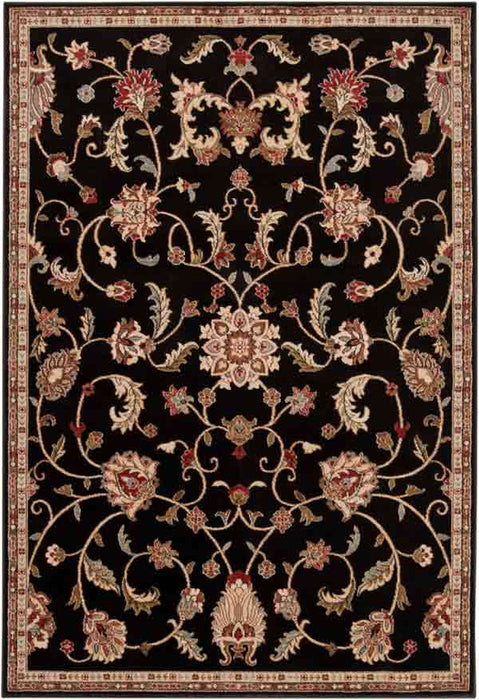 Surya Rugs - Riley Black, Brown Area Rug - RLY5025 - 6'6" x 9'8" - GreatFurnitureDeal