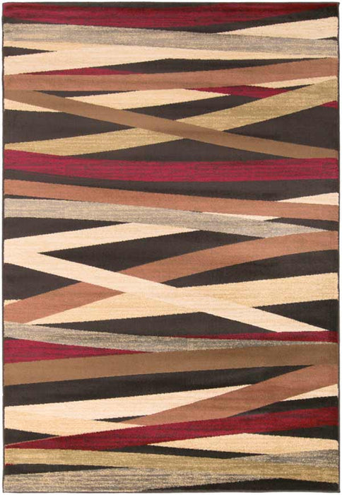 Surya Rugs - Riley Red, Brown Area Rug - RLY5057 - 6'6" x 9'8" - GreatFurnitureDeal