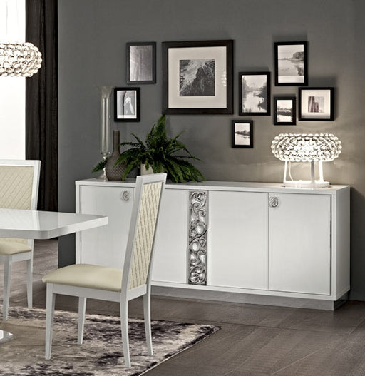 ESF Furniture - Roma 4-Door Buffet in White - ROMA4DBUFFETWHITE - GreatFurnitureDeal