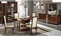ESF Furniture - Roma 10 Piece Dining Table Set with 18" Extension in Walnut - ROMADT-10SET