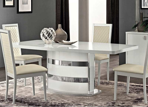 ESF Furniture - Roma Dining Table with 18" Extension in White - ROMATABLEWHITE - GreatFurnitureDeal