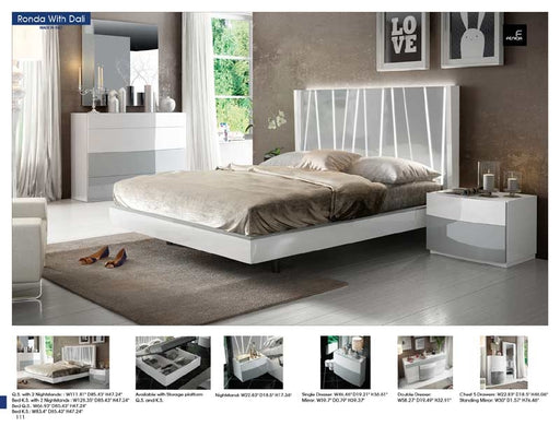 ESF Furniture - Ronda Dali 4 Piece Eastern King Bedroom Set - RONDADEKBDD-4SET - GreatFurnitureDeal
