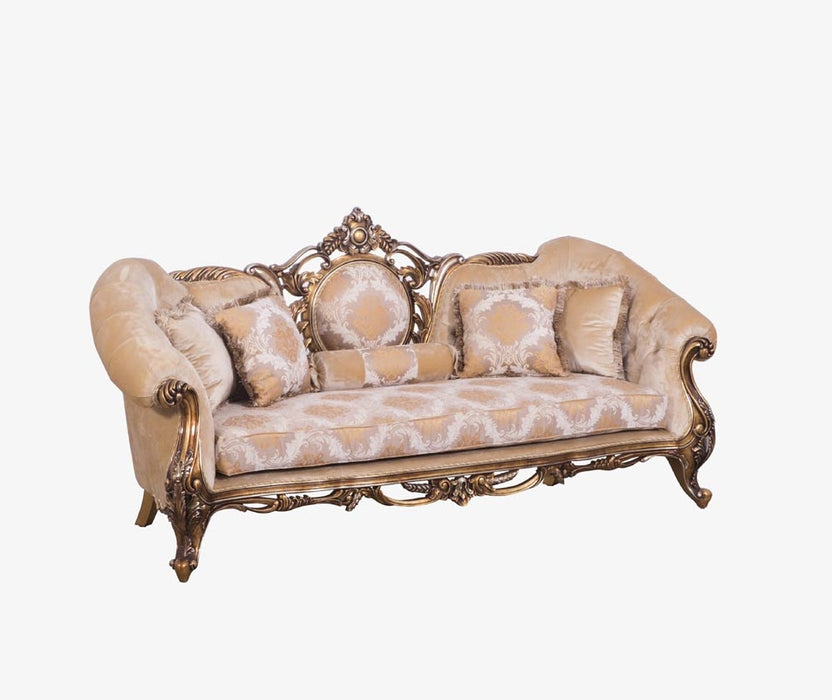 European Furniture - Rosella II Luxury Sofa in Parisian Bronze - 44698-S