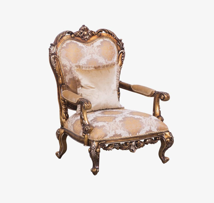 European Furniture - Rosella II Luxury Chair in Parisian Bronze - 44698-C