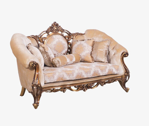 European Furniture - Rosella II 4 Piece Luxury Living Room Set in Parisian Bronze - 44698-SL2C - GreatFurnitureDeal