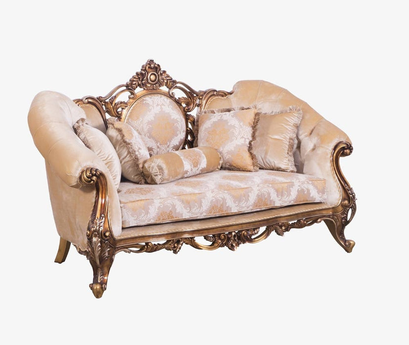 European Furniture - Rosella II 3 Piece Luxury Living Room Set in Parisian Bronze - 44698-S2C - GreatFurnitureDeal