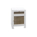 Worlds Away - Ruth Cabinet W Cane Door Front In White Lacquer - RUTH WH - GreatFurnitureDeal