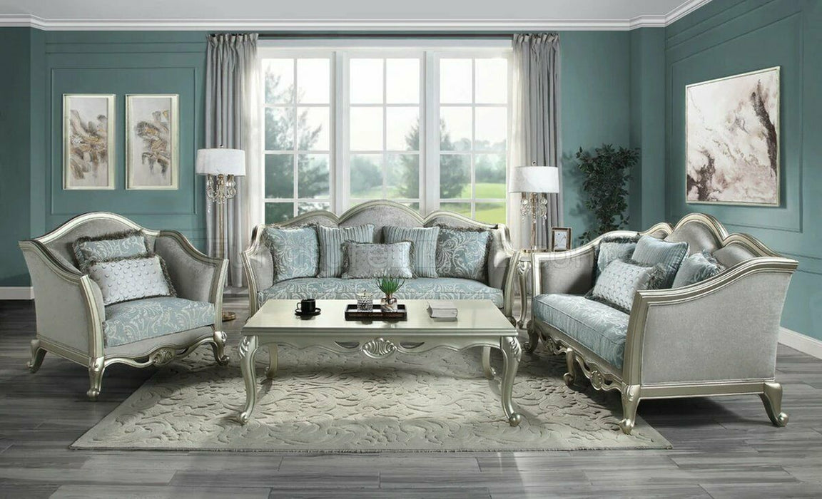 Acme Furniture - Qunsia 2 Piece Living Room Set in Light Gray - LV01117-18 - GreatFurnitureDeal