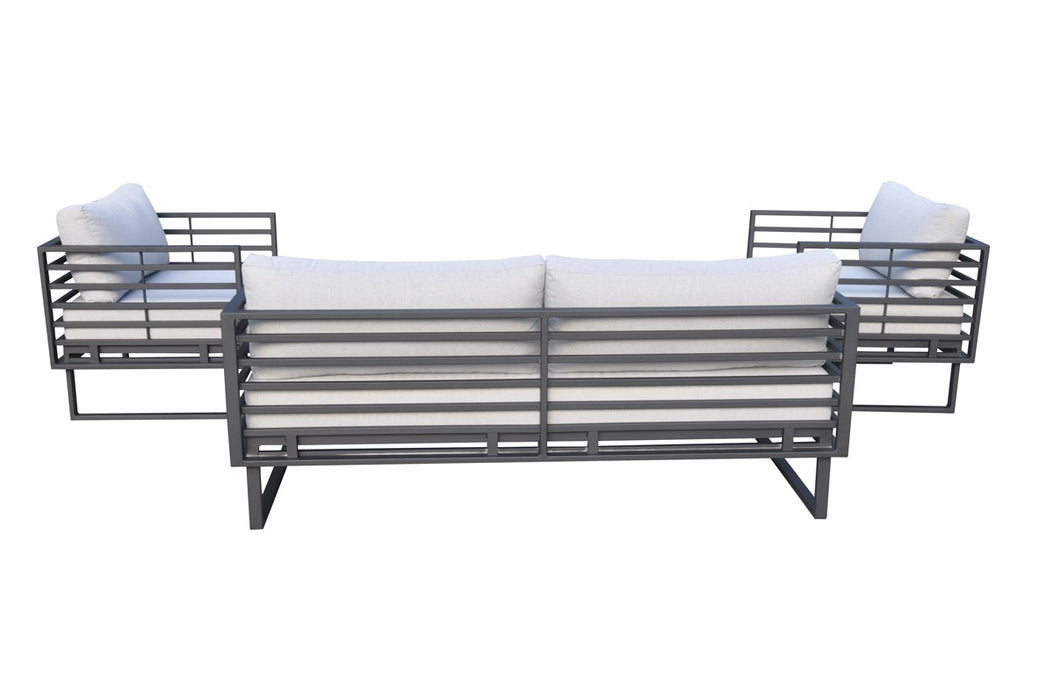VIG Furniture - Renava Wharf Outdoor Grey & Black Sofa Set - VGGES0273 - GreatFurnitureDeal