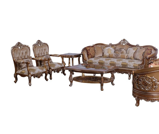 European Furniture - Saint Germain 3 Piece Luxury Living Room Set in Light Gold & Antique Silver - 35550-S2C - GreatFurnitureDeal