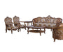 European Furniture - Saint Germain 3 Piece Luxury Living Room Set in Light Gold & Antique Silver - 35550-S2C