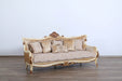 European Furniture - Veronica 2 Piece Luxury Sofa Set in Antique Beige and Antique Dark Gold leaf - 47075-SL - GreatFurnitureDeal