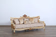 European Furniture - Veronica Luxury Loveseat in Antique Beige and Antique Dark Gold leaf - 47075-L - GreatFurnitureDeal
