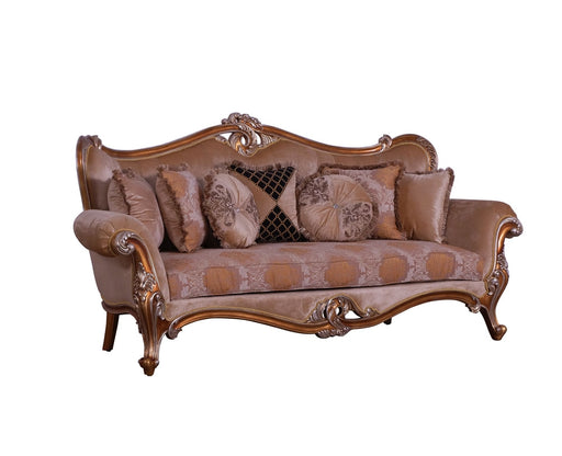European Furniture - Augustus Luxury Sofa in Light Gold & Antique Silver - 37057-S - GreatFurnitureDeal