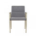 VIG Furniture - Modrest Sabri Contemporary Grey & Antique Brass Arm Dining Chair - VGGAGA-6580CH-GRY - GreatFurnitureDeal