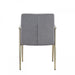 VIG Furniture - Modrest Sabri Contemporary Grey & Antique Brass Arm Dining Chair - VGGAGA-6580CH-GRY - GreatFurnitureDeal