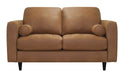 Mariano Italian Leather Furniture - Sabrina Sofa and Loveseat Set in Tan - SABRINA-SL - GreatFurnitureDeal