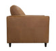 Mariano Italian Leather Furniture - Sabrina Chair and Ottoman set  in Tan - SABRINA-CO - GreatFurnitureDeal