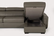 VIG Furniture - Estro Salotti Sacha Modern Dark Grey Leather Reversible Sofa Bed Sectional w- Storage - VGNTSACHA-C611 - GreatFurnitureDeal